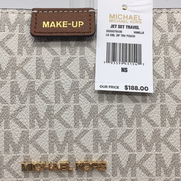 Michael Kors Jet Set Travel LG DBL ZIP TRV POUCH - Picture 7 of 8